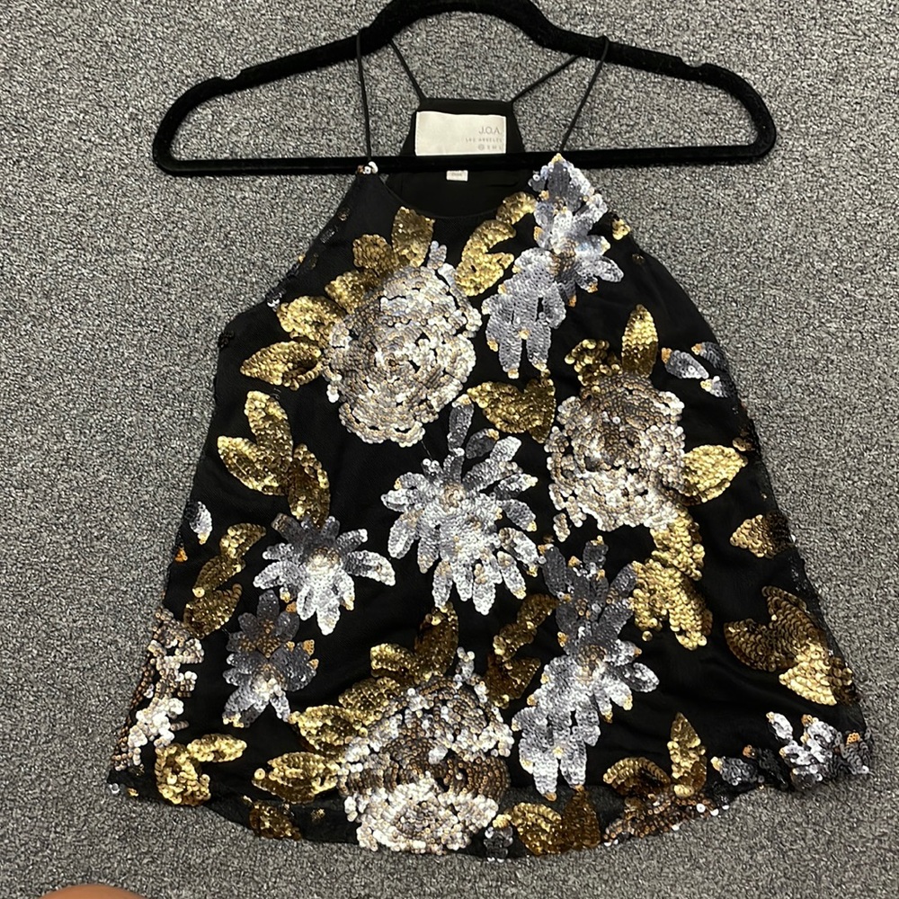 J.O.A sequin top. Size xs